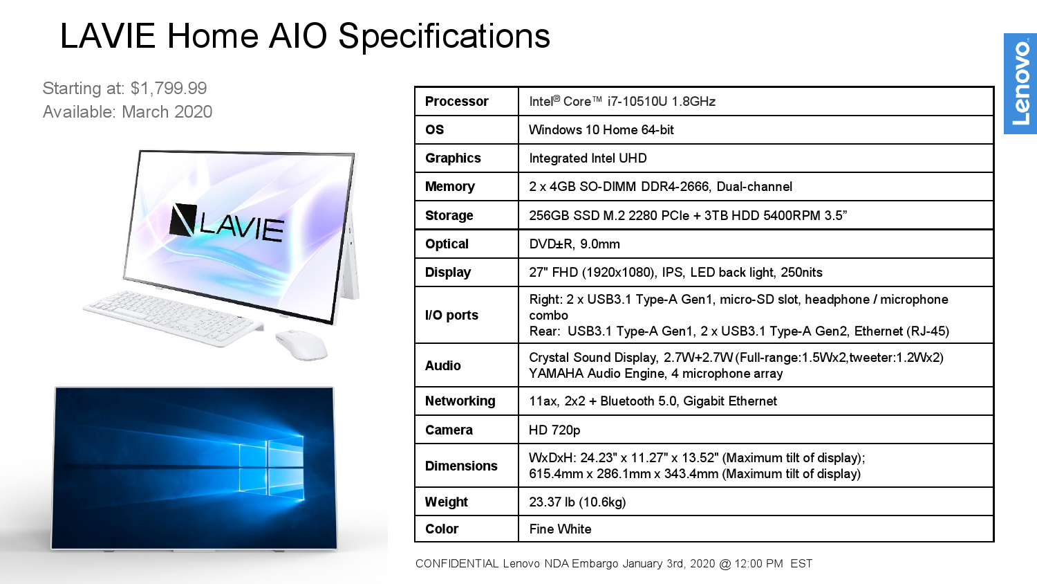 Lenovo Brings NEC PCs Back to USA: Super Light, Sub-2 lbs LaVie